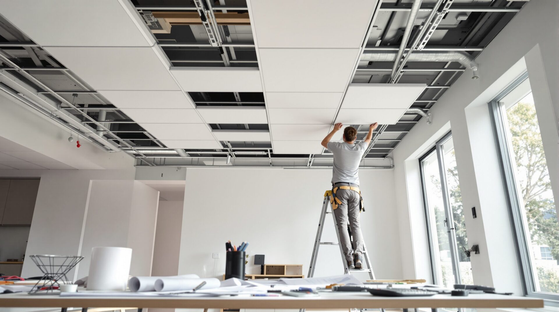 combien coute un plafond suspendu