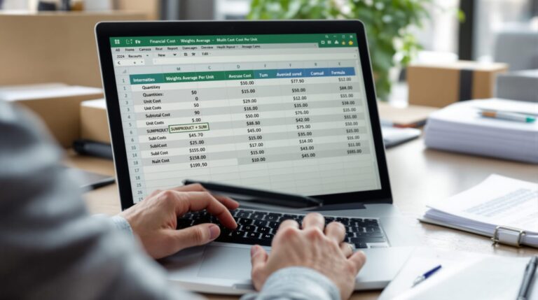 calcul cout unitaire moyen pondéré